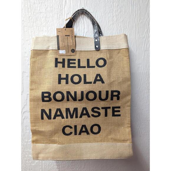Santa Barbara Handbags - NWT Santa Barbara Design Studio Hello Hola Bonjour Ciao Market Canvas Tote Bag